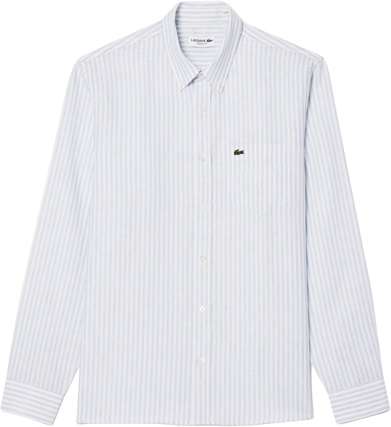 

Lacoste мужская рубашка с длинным рукавом в полоску, regular fit, из основной коллекции, Overview/White