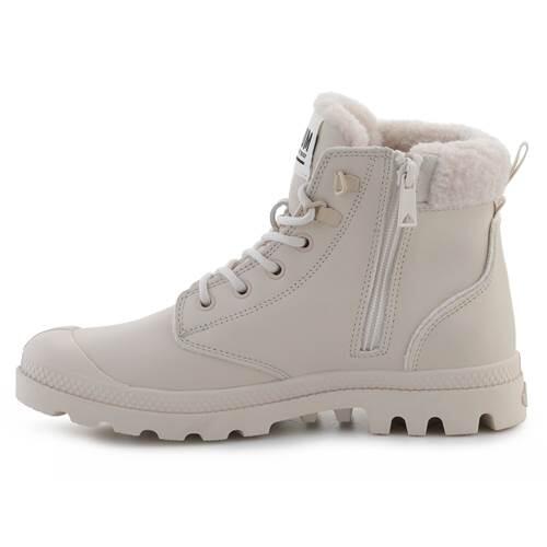 Женские ботинки PALLADIUM Pampa Hi Snow Warm, кожаные, теплые, 94380-175-M, бежевые — фото 4