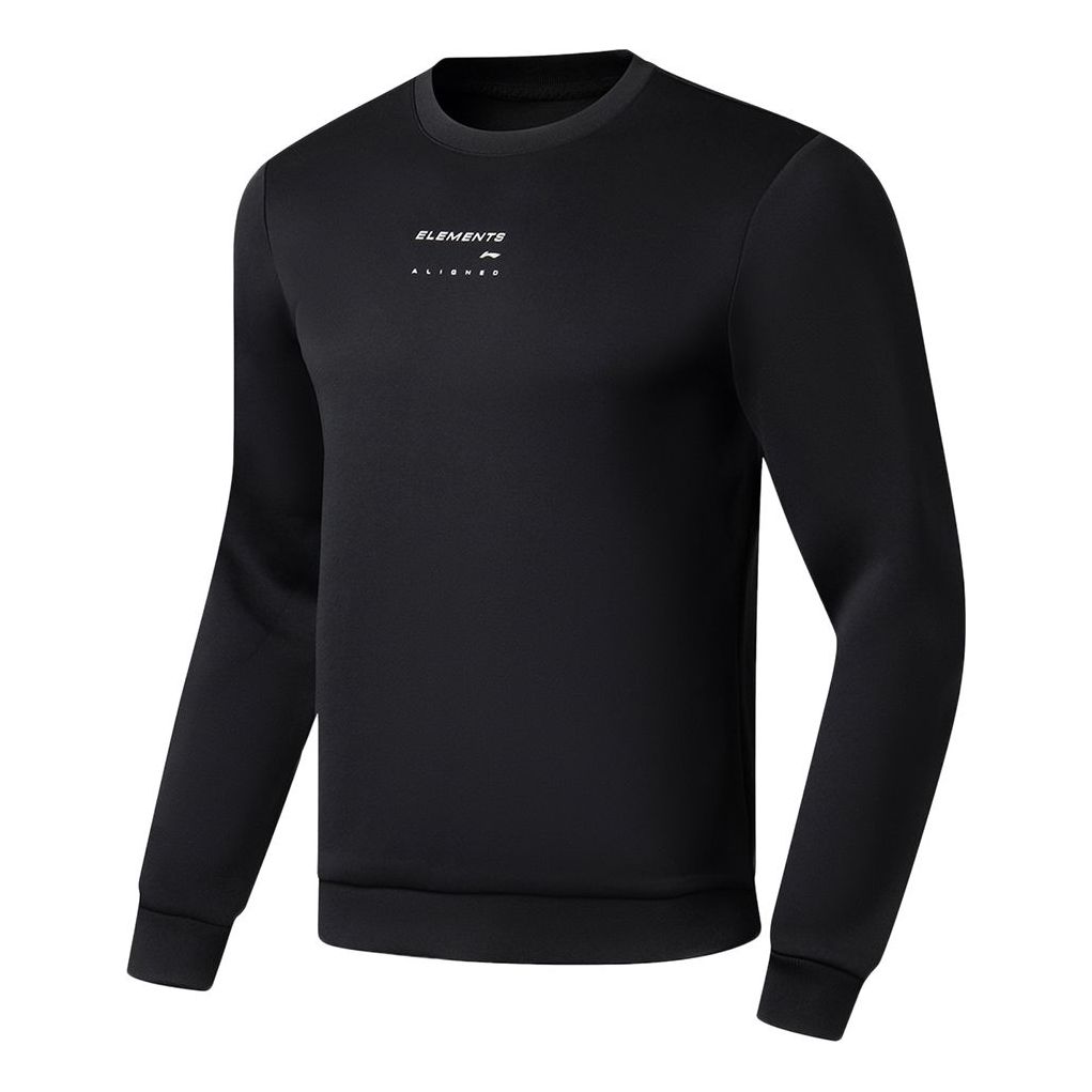 

Спортивная толстовка Li-Ning Logo Training Long Sleeve Sweatshirt 'Black' AWDT035-1, черный