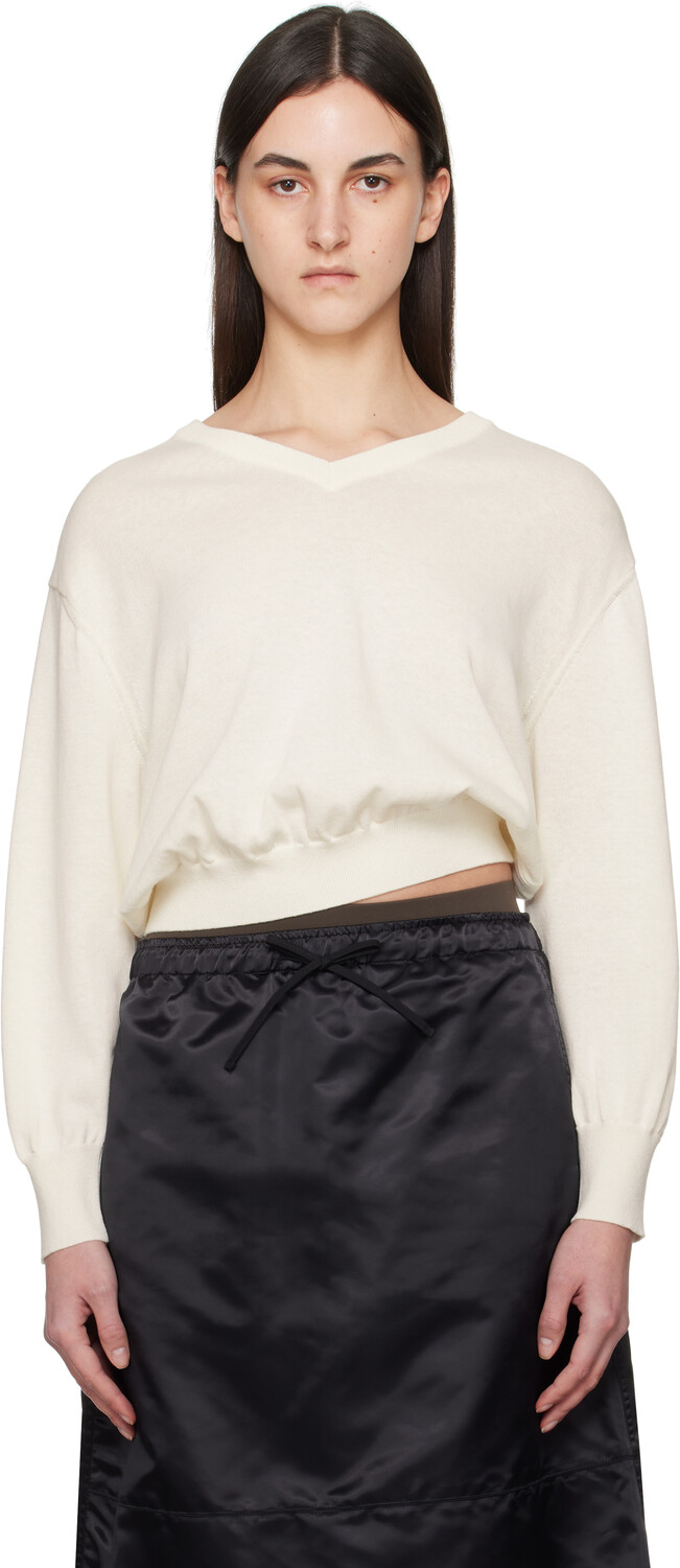 

Свитер Pipley с V-образным вырезом цвета Off-White Nothing Written