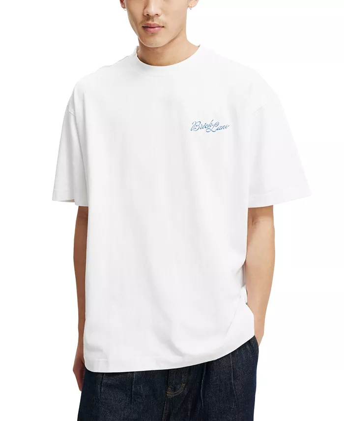 

Мужская футболка Box Fit с принтом Cotton On, белый