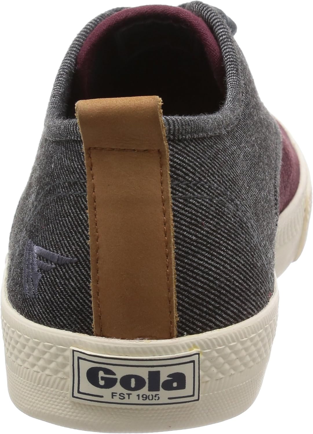 Мужские модные кроссовки Gola Falcon из твида, серый/бордовый — фото 3