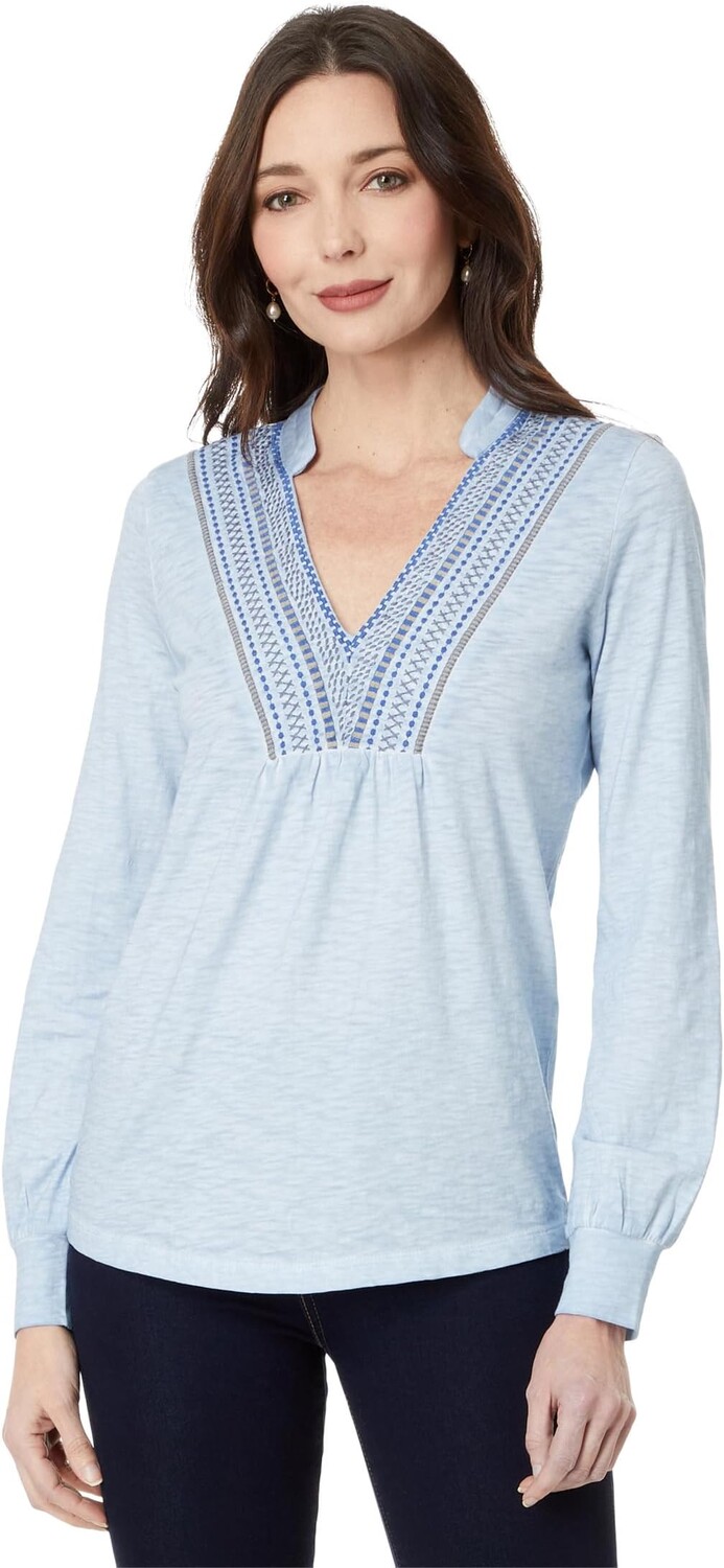 

Топ NIC+ZOE Blueline Top, цвет Blue Multi