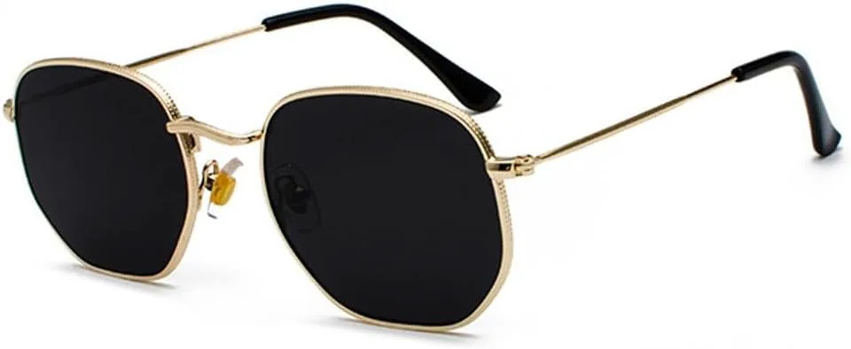 

Ретро квадратные солнцезащитные очки для мужчин и женщин, модные, в маленькой оправе, многоугольные, металлические, для активного отдыха и вождения GHVWYX, B3