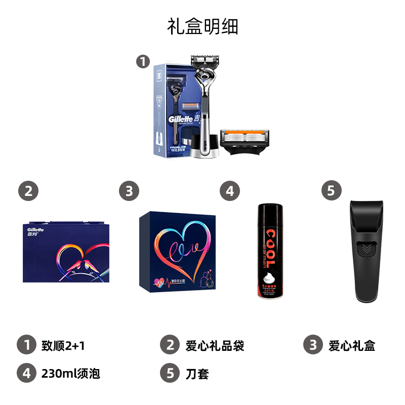Бритвенный станок Gravity Love Box мужской механический для Дня отца Gillette — фото 2