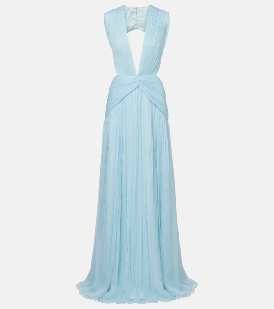 

Шифоновое платье из шелка Costarellos, Ciel