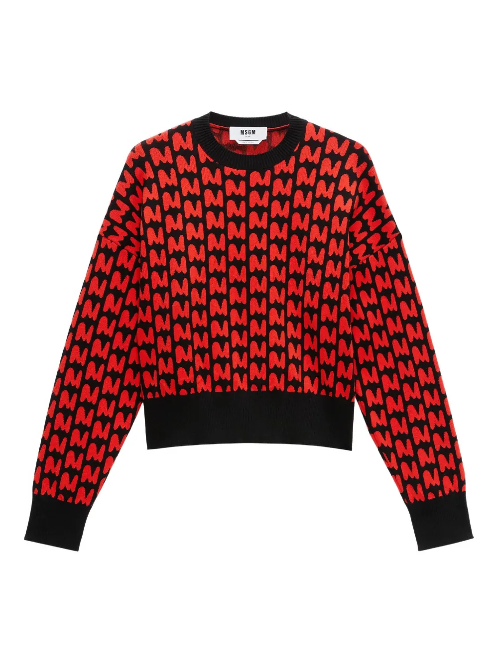 

Свитшот с монограммой MSGM, красный