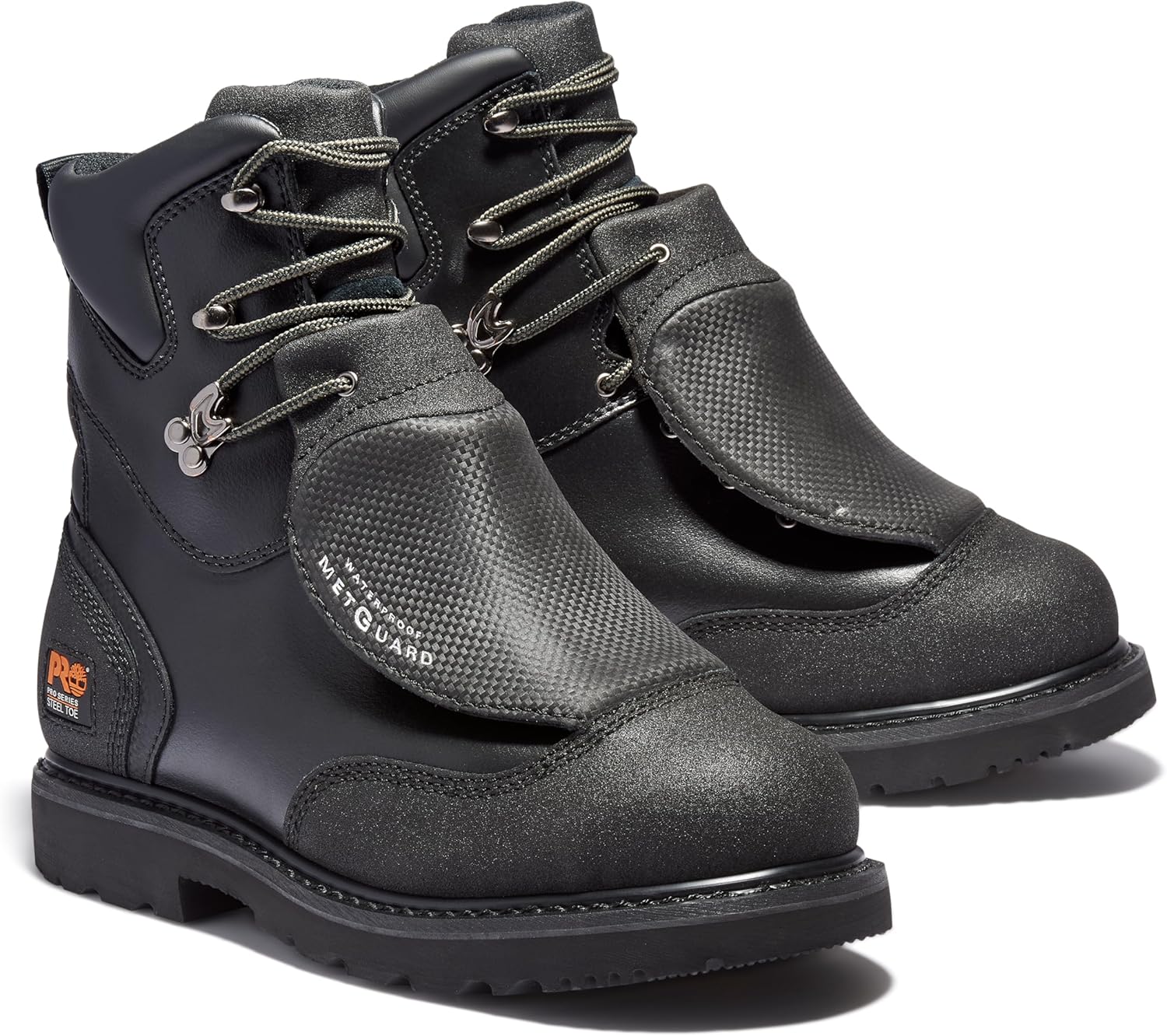 Timberland PRO мужские водонепроницаемые ботинки с внешней металлической защитой и стальным носком, 8 дюймов, Black-2024 New — фото 2