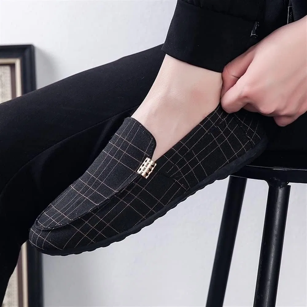 Лоферы полосатые, Mens, Black SayfuR — фото 2
