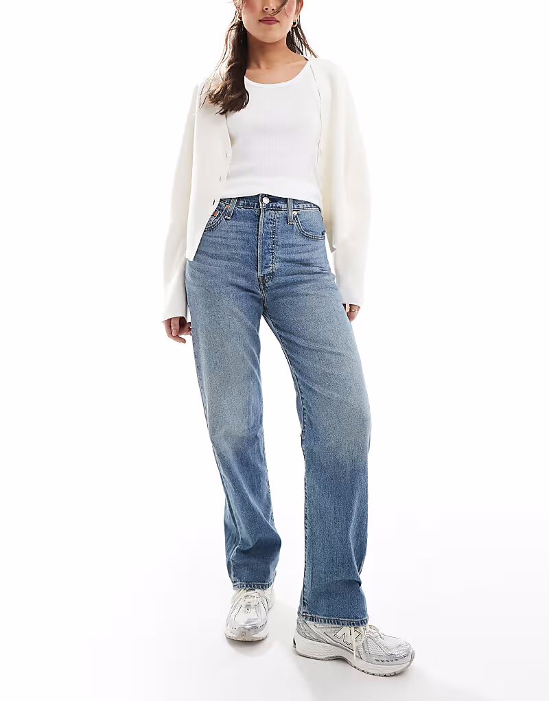 

Джинсы Levi's Ribcage прямого кроя с винтажной потертостью