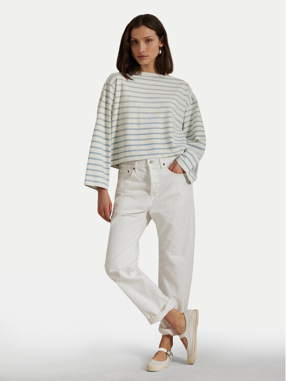 Блузка свободного кроя 211959103003 Polo Ralph Lauren, экрю — фото 2