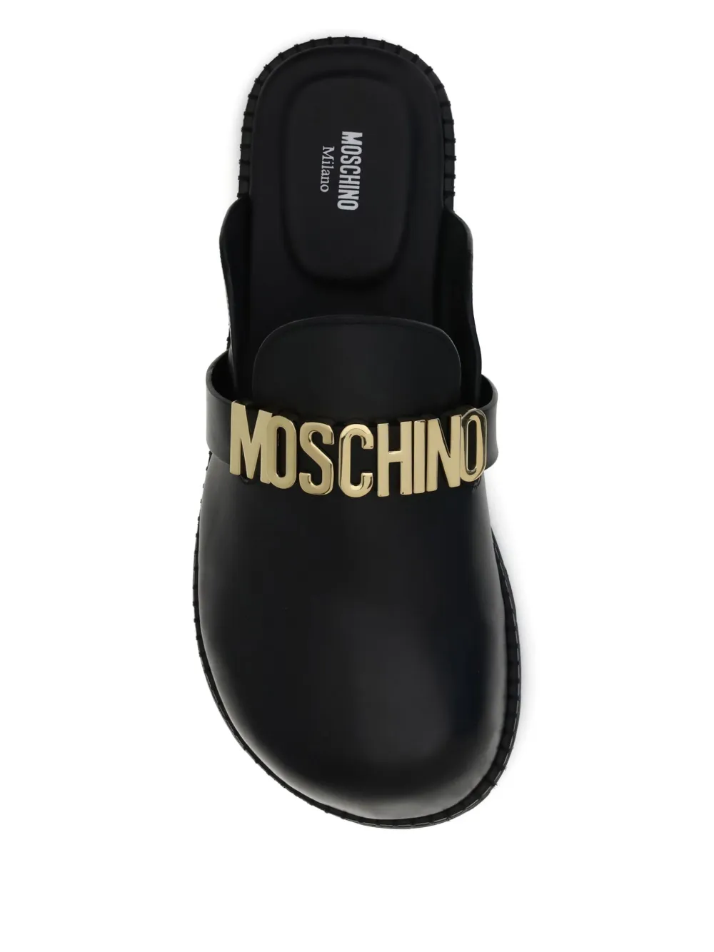 Мюли с логотипом Moschino, черный — фото 4