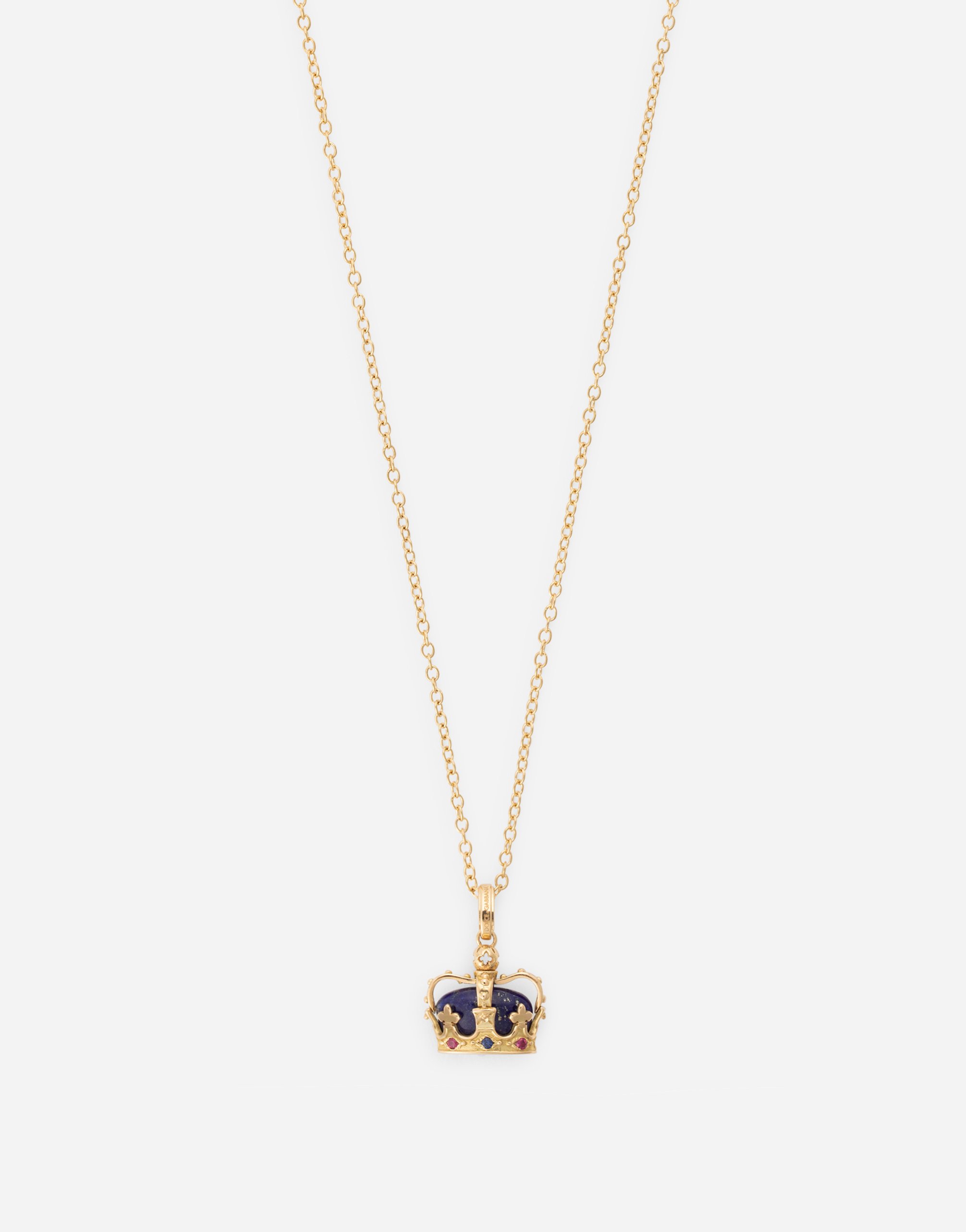 Королевский кулон из 18-каратного желтого золота, лазурита, рубинов и синего сапфира Dolce & Gabbana, желтое золото — фото 2