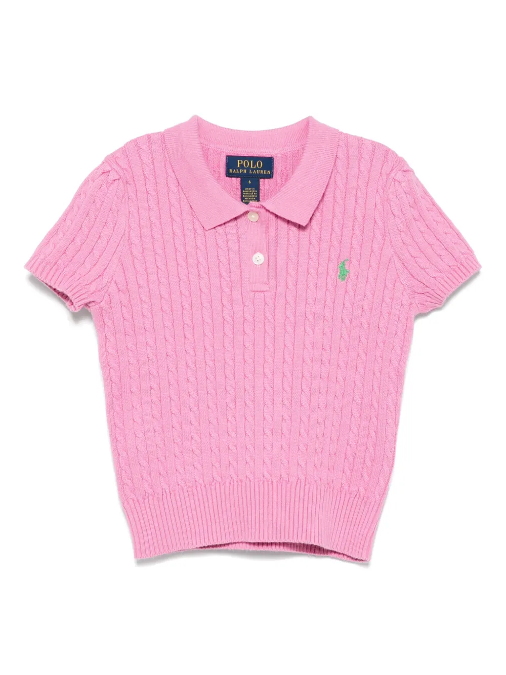 

Рубашка поло фактурной вязки POLO RALPH LAUREN KIDS, розовый