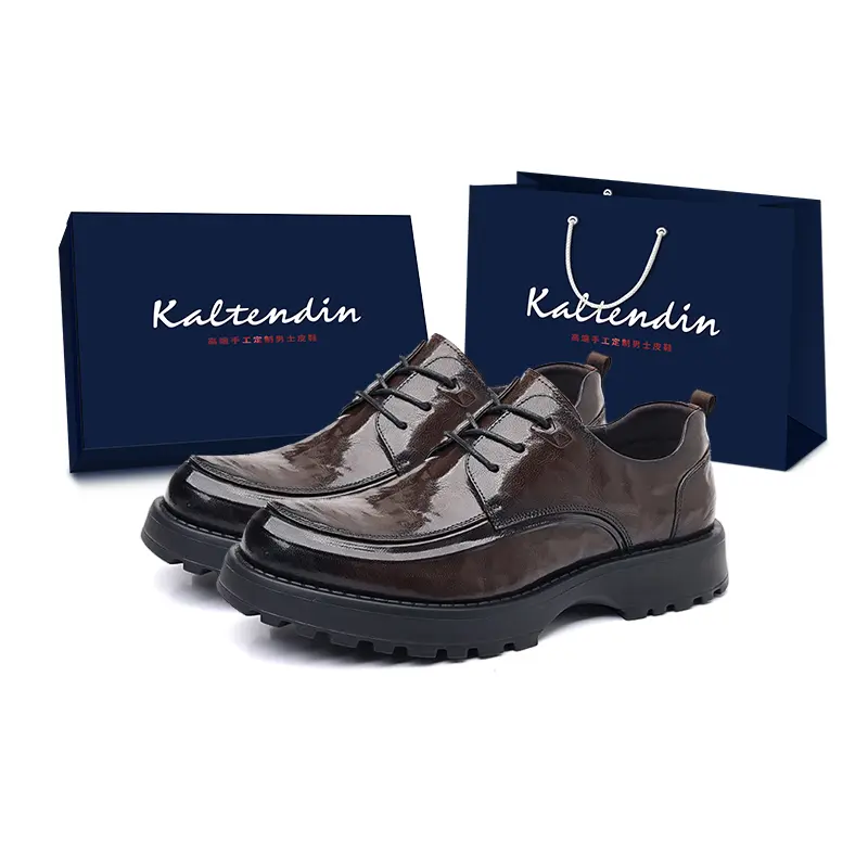 

Kaltendin Мужские повседневные туфли мужские низкие черно-коричневые, цвет Brown