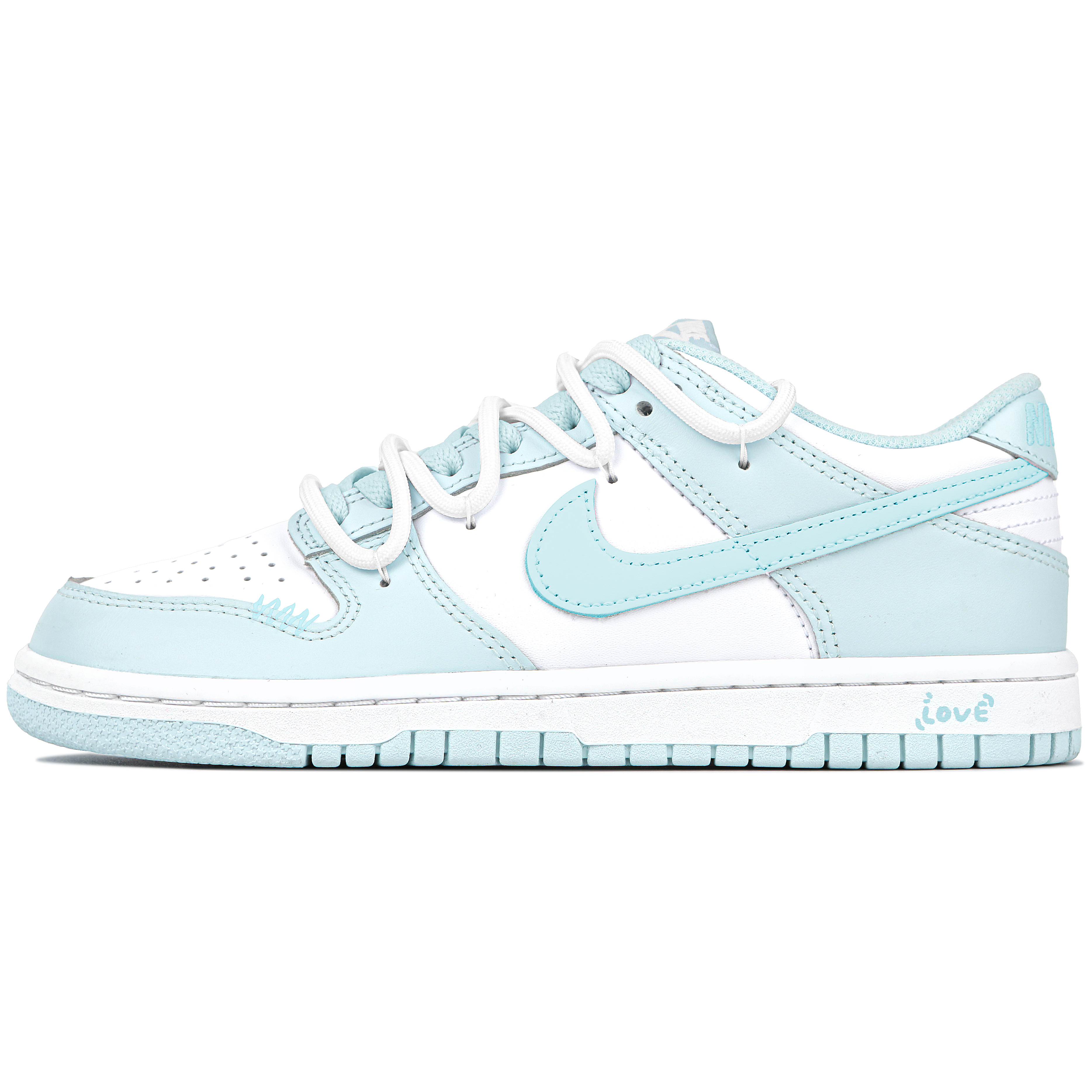 

Кроссовки Nike Dunk Skateboarding Shoes Women's Low-top White/blue, синий/белый