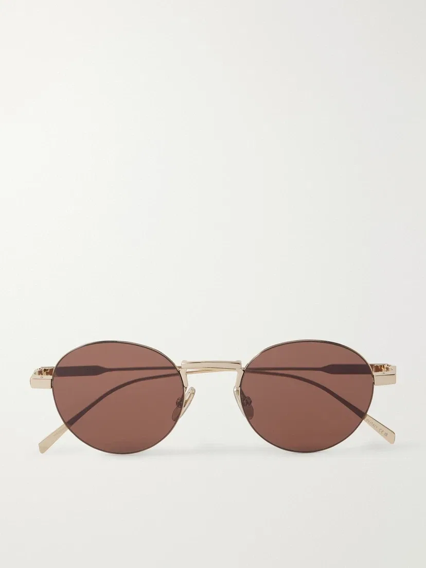 Солнцезащитные очки Oro в круглой оправе золотистого цвета CELINE EYEWEAR, золотой