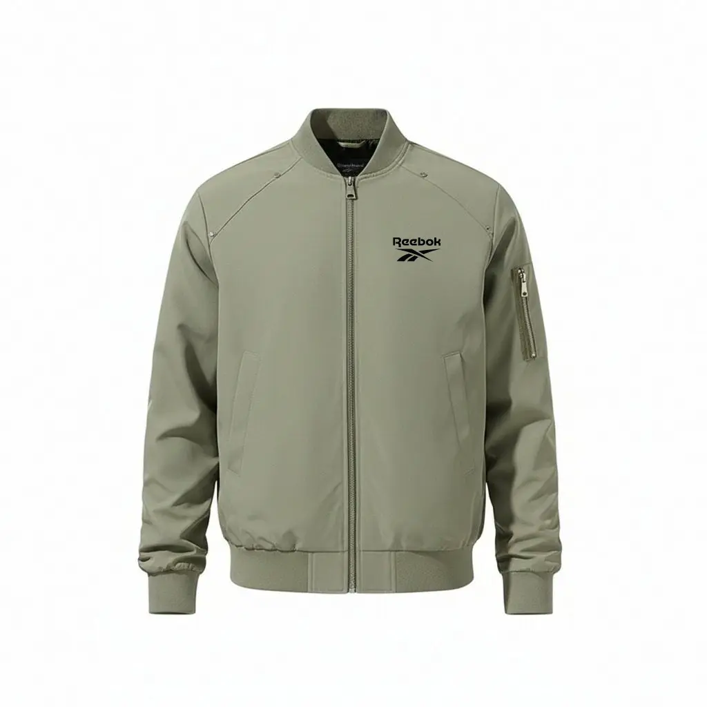 

Куртки Unisex с воротником-стойкой умеренной посадки Reebok, clear mist зеленый