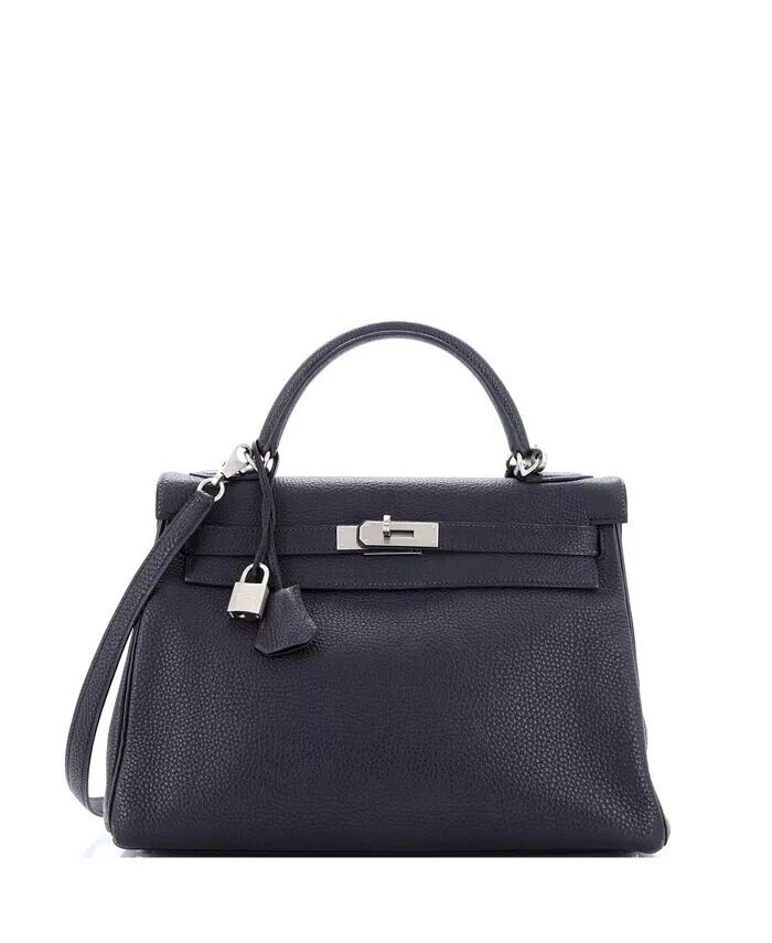 

Сумка Kelly 32, черная, Togo, с фурнитурой из матового палладия Pre-Owned HERMÉS, черный