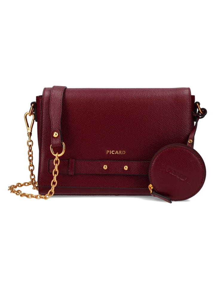 

Сумка через плечо Chic Way из кожи, 23 см, бордового цвета PICARD