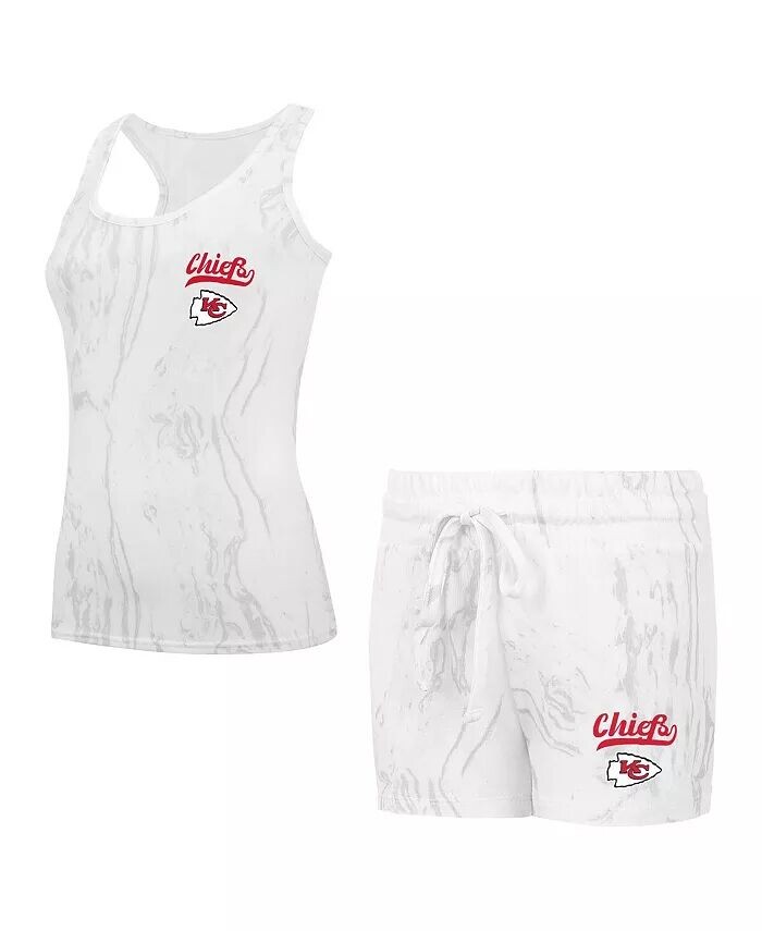 

Женский комплект из майки и шорт Kansas City Chiefs Plus Size Quartz White Concepts Sport