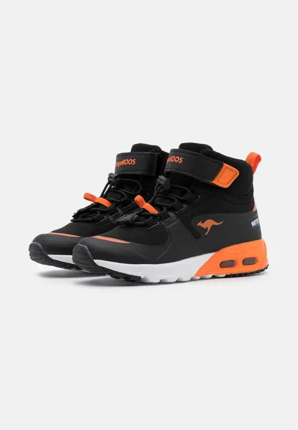 Кроссовки высокие Kx hydro high top trainers Kangaroos, чёрный с неоново-оранжевым — фото 2