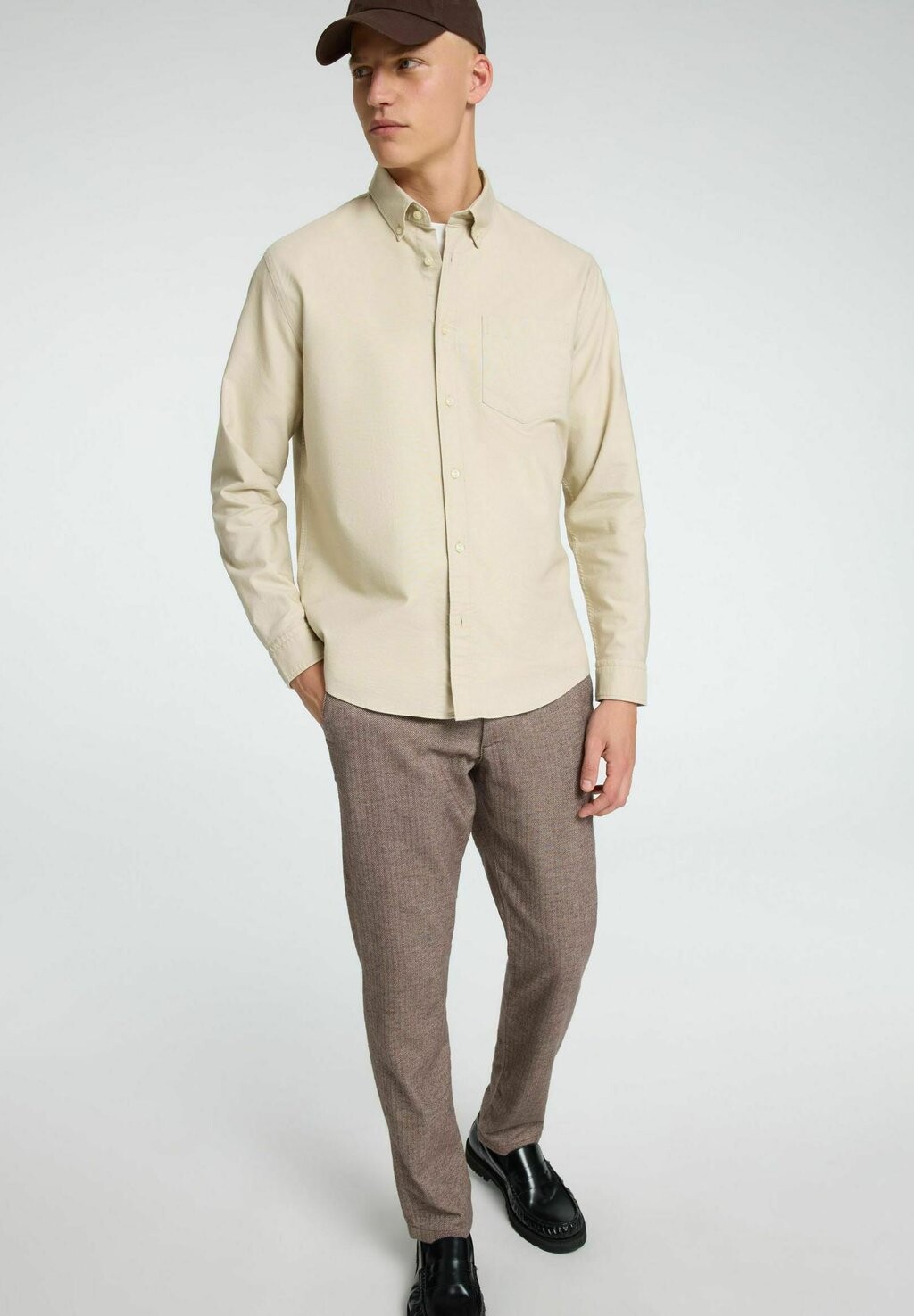 

Чиносы TAPE-MILES BRUSHED Selected Homme, коричневый