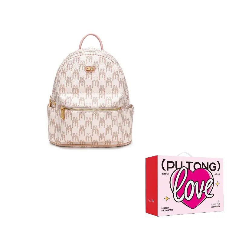 

Микки ПУ рюкзак обычный женский разноцветный Disney, розовый