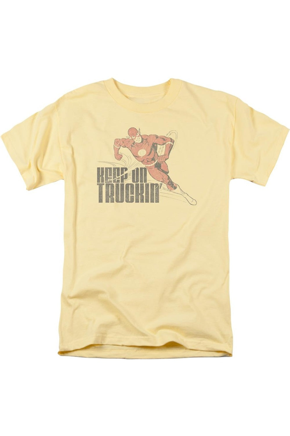

Футболка с коротким рукавом для взрослых DC Comics Flash Keep On Truckin Gildan, цвет banana