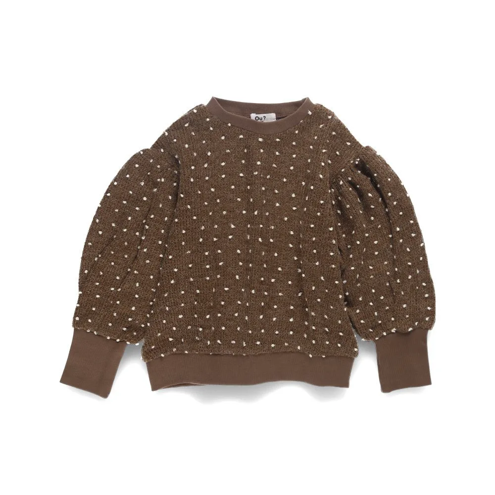Толстовка с жаккардовым рисунком в горошек Branshes, brown — фото 2