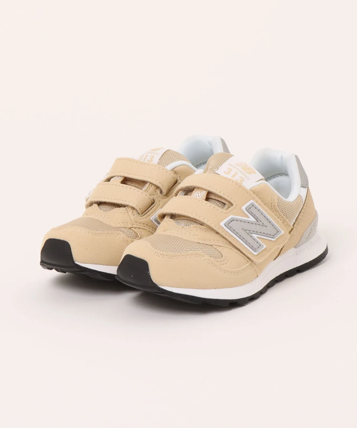 Детские кроссовки New Balance P313 для малышей, с ремешком, бежевые