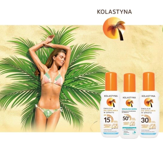 Водостойкая эмульсия для загара, спрей, SPF30, 150 мл Kolastyna, Tanning — фото 3