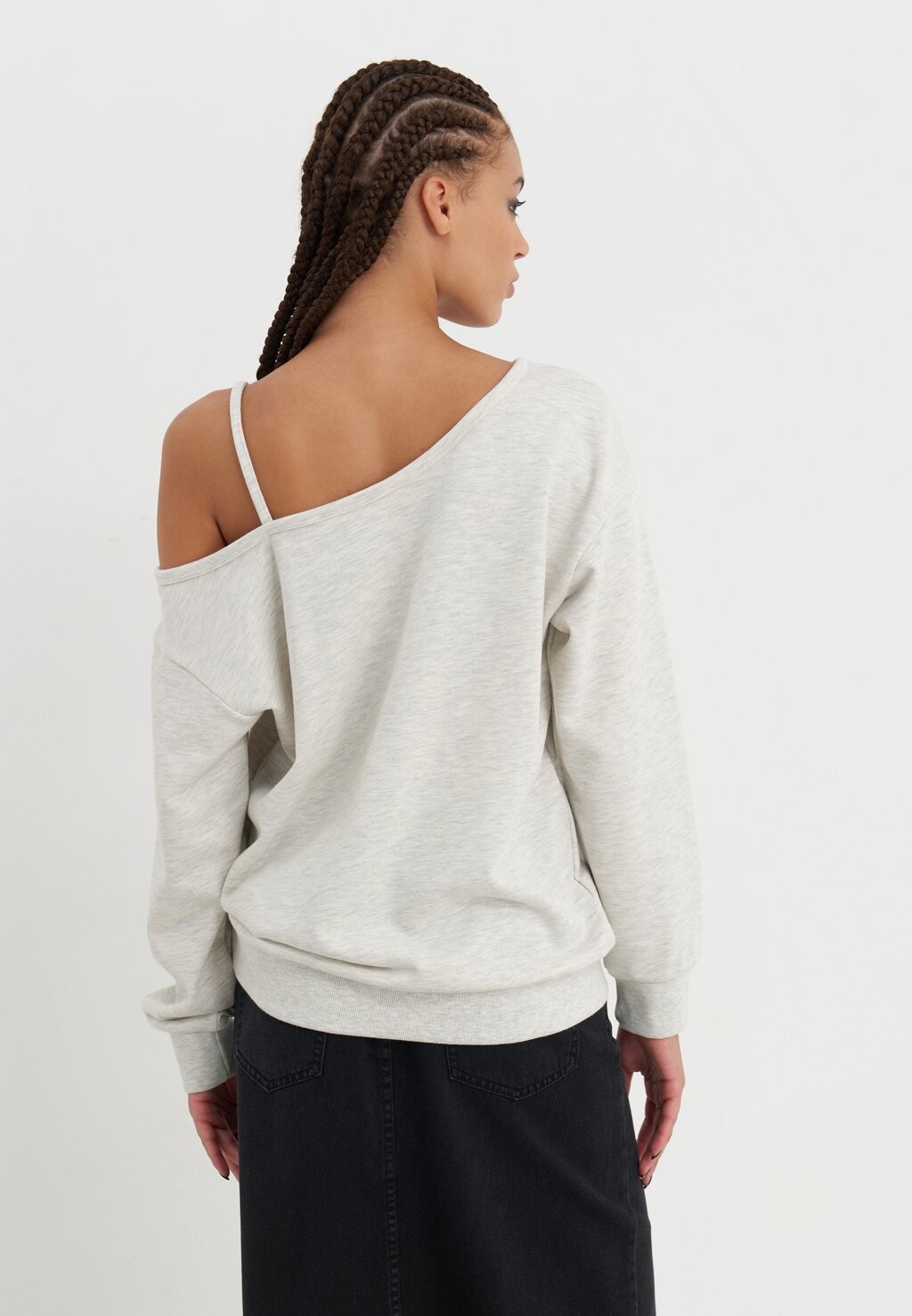 

Толстовка Even&Odd, пестрый светло-серый