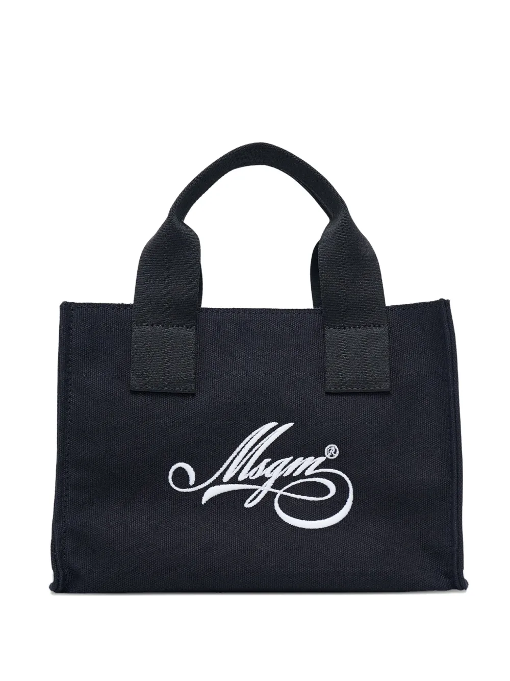 

Сумка-тоут с вышитым логотипом MSGM, черный