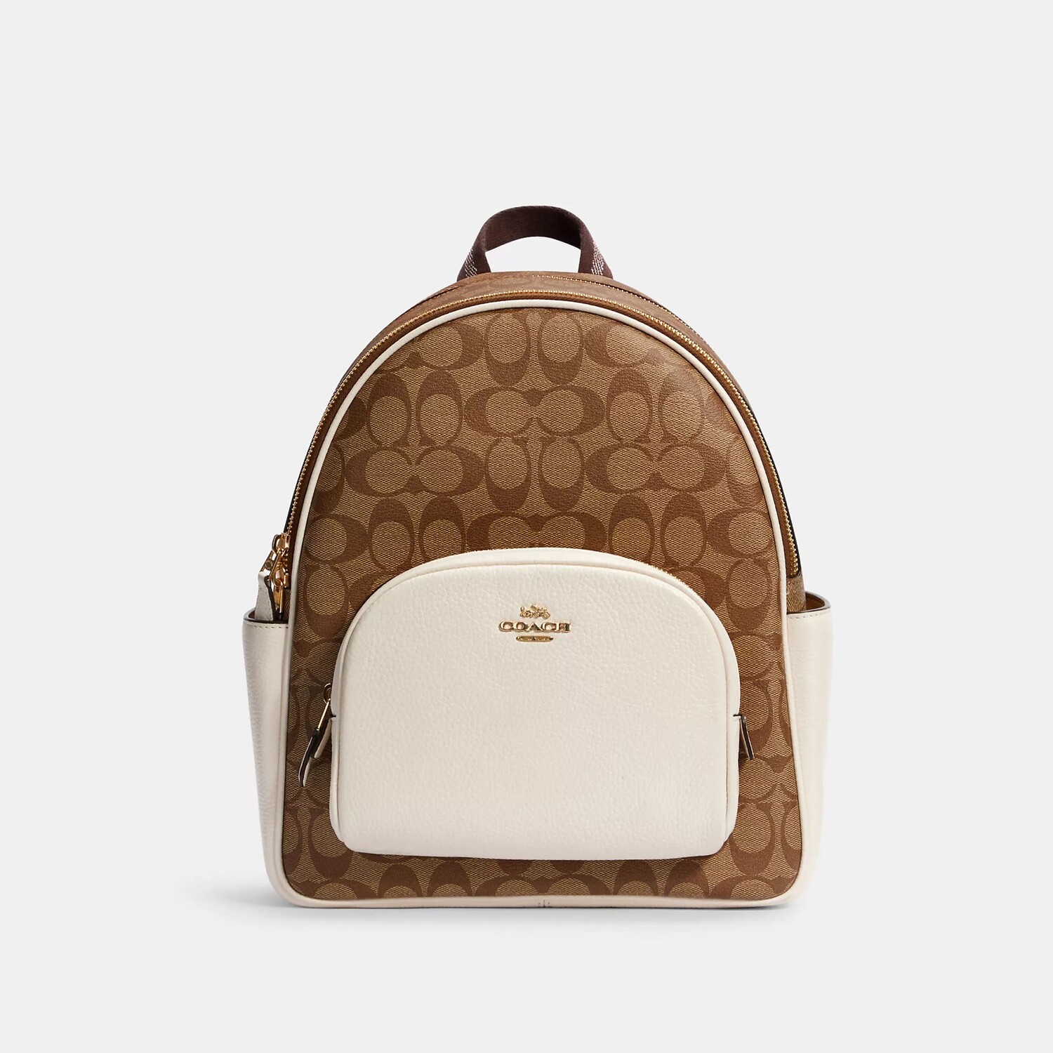 

Рюкзак Coach Outlet Court из фирменной парусины, цвет Gold/Khaki/Chalk