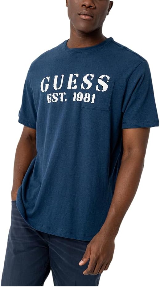 

Футболка Guess CN SL MARINA PRINT TEE, мужская повседневная