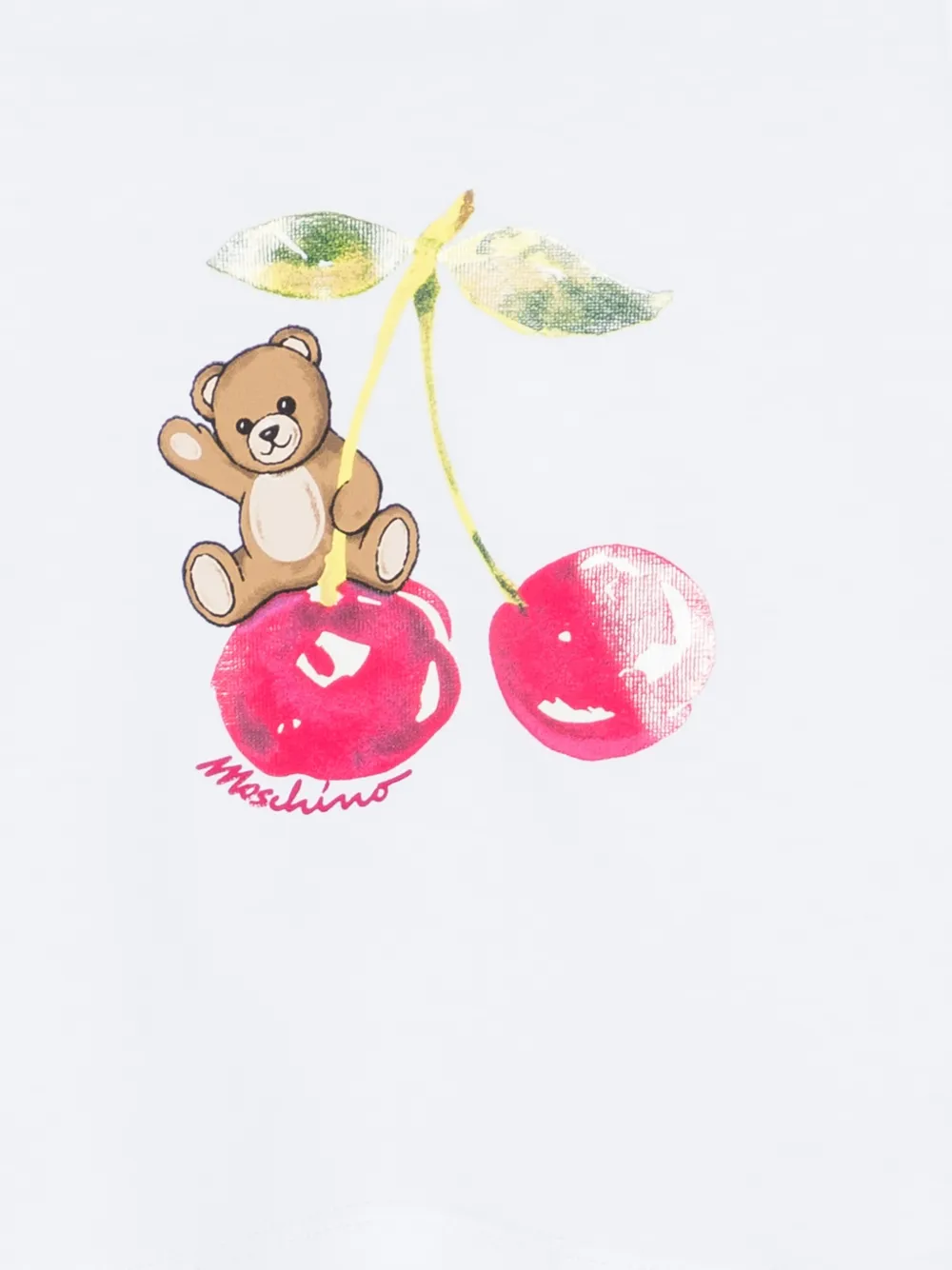 Футболка с короткими рукавами и принтом Moschino Kids, белый — фото 3