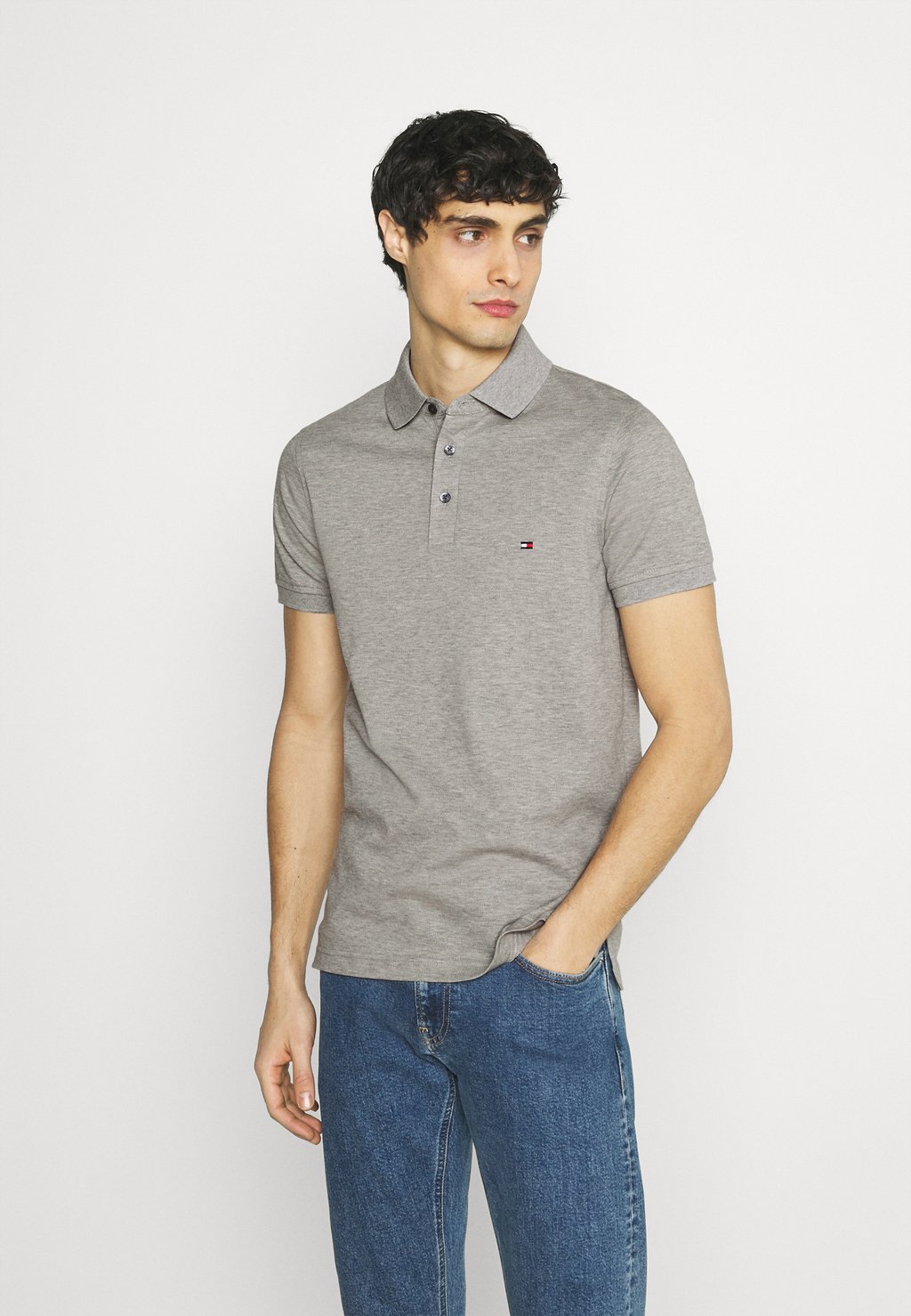 

Рубашка-поло SLIM Tommy Hilfiger, цвет medium grey heather