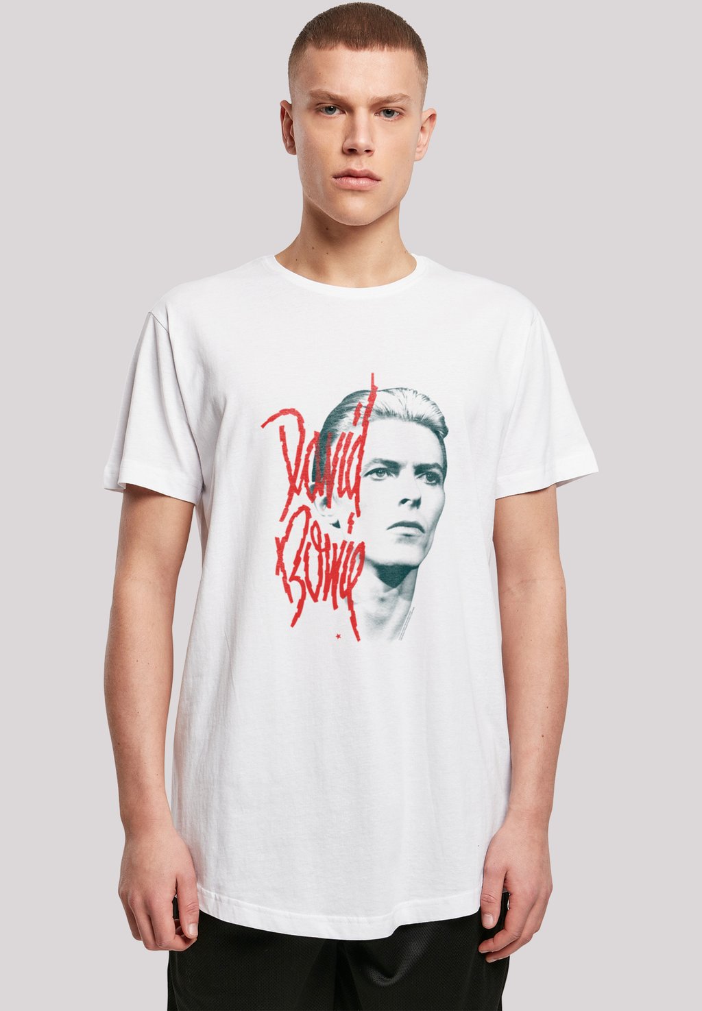 

Футболка с принтом DAVID BOWIE MONO STARE F4NT4STIC, белый