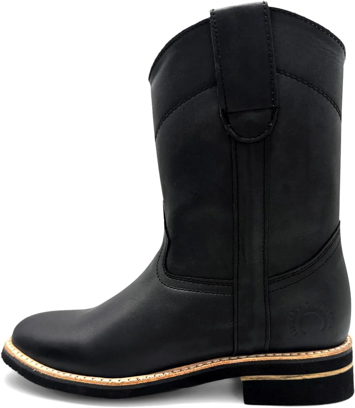 

Мужские кожаные ковбойские рабочие сапоги Western Shops с мягким носком и без шнуровки The Western Shops, черный