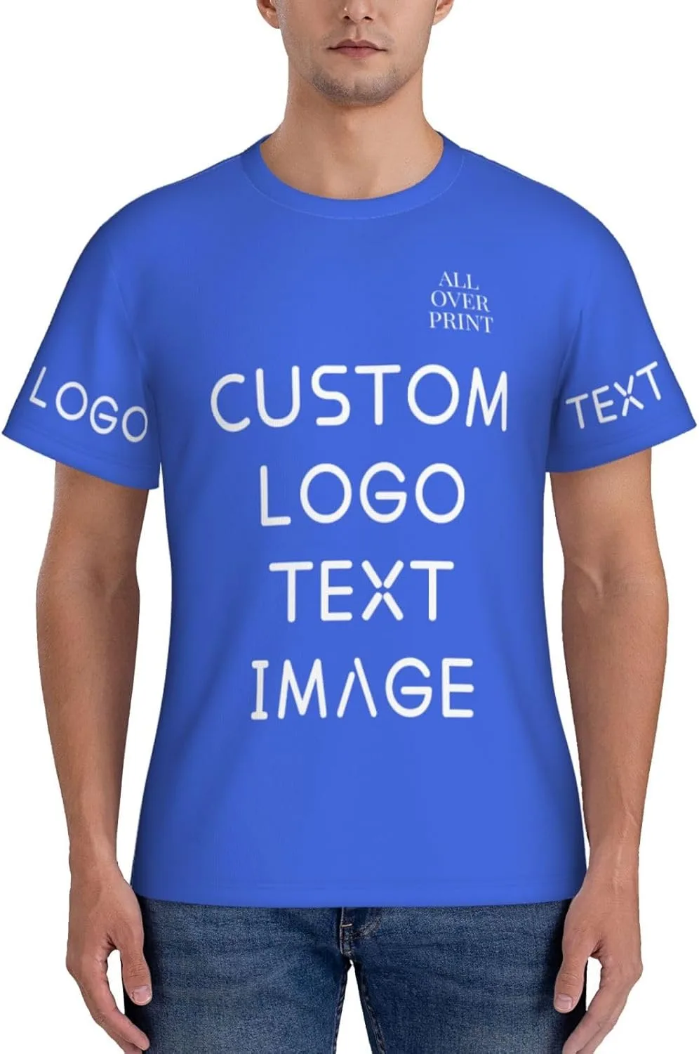 

Футболка с полной запечаткой Custom T Shirts с логотипом