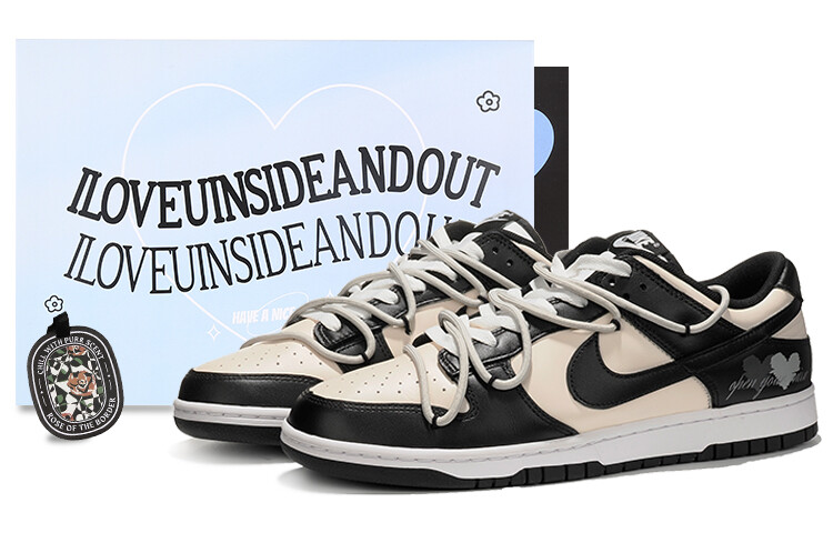 

Кроссовки Nike Dunk Skateboard Shoes Women's Low-Top Black/Beige
