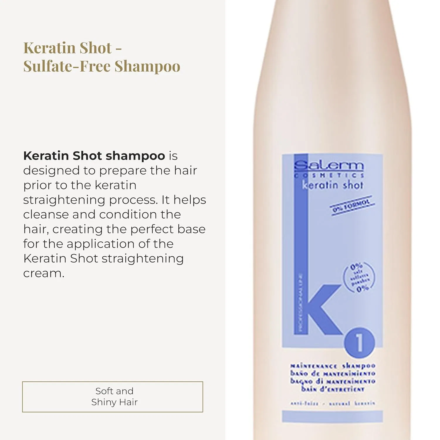 Шампунь для поддержания кератинового выпрямления Salerm Keratin Shot Salerm — фото 2
