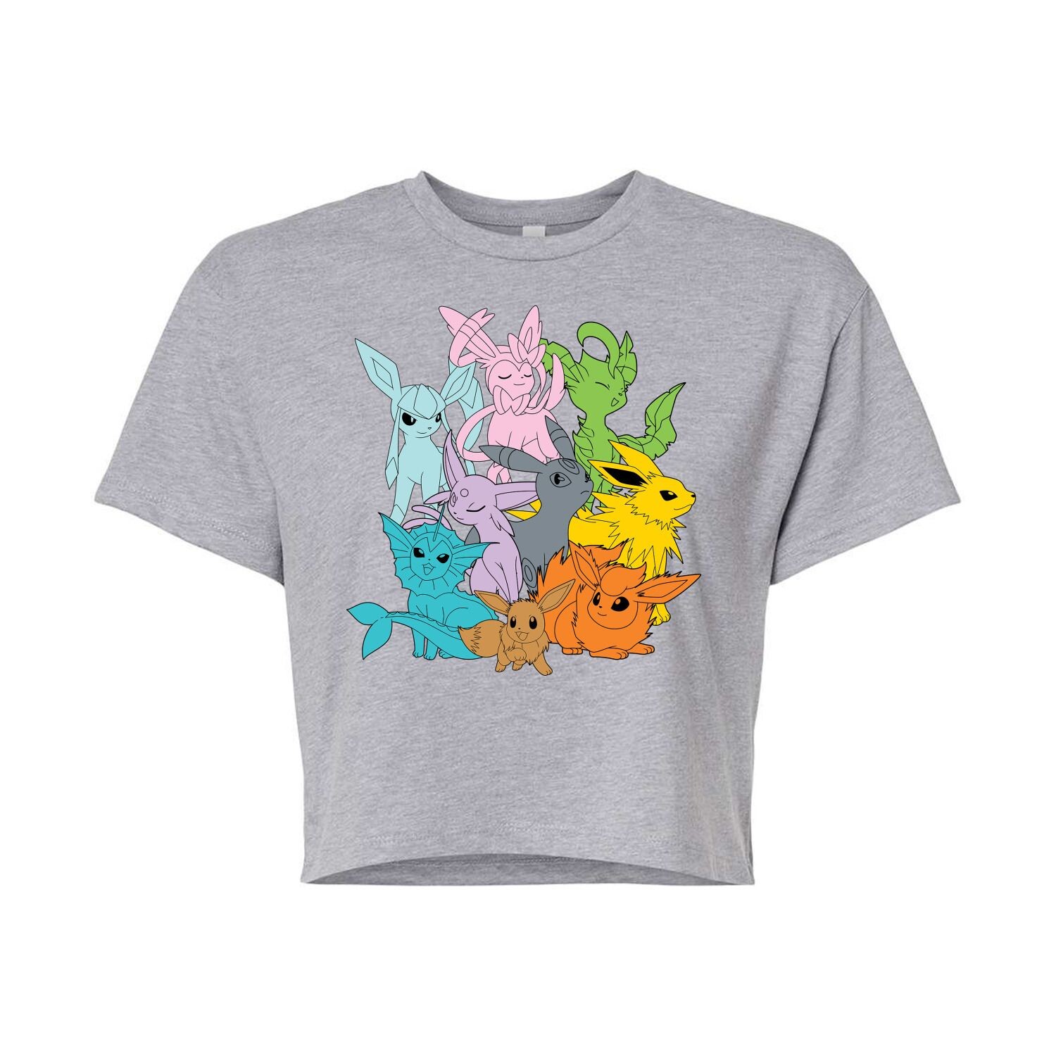 

Укороченная футболка Pokemon Eevolutions для юниоров Licensed Character, серый