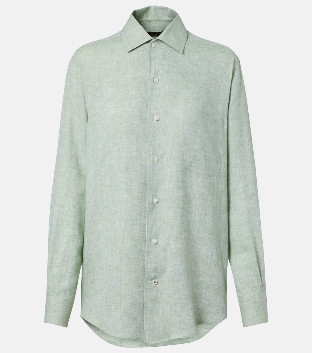 

Андре льняная рубашка Loro Piana, Soft Green Tea