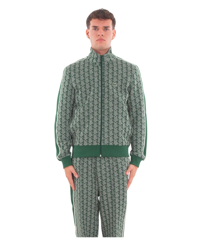 

Спортивная куртка с жаккардовым узором «Монограмма» Lacoste, зеленый