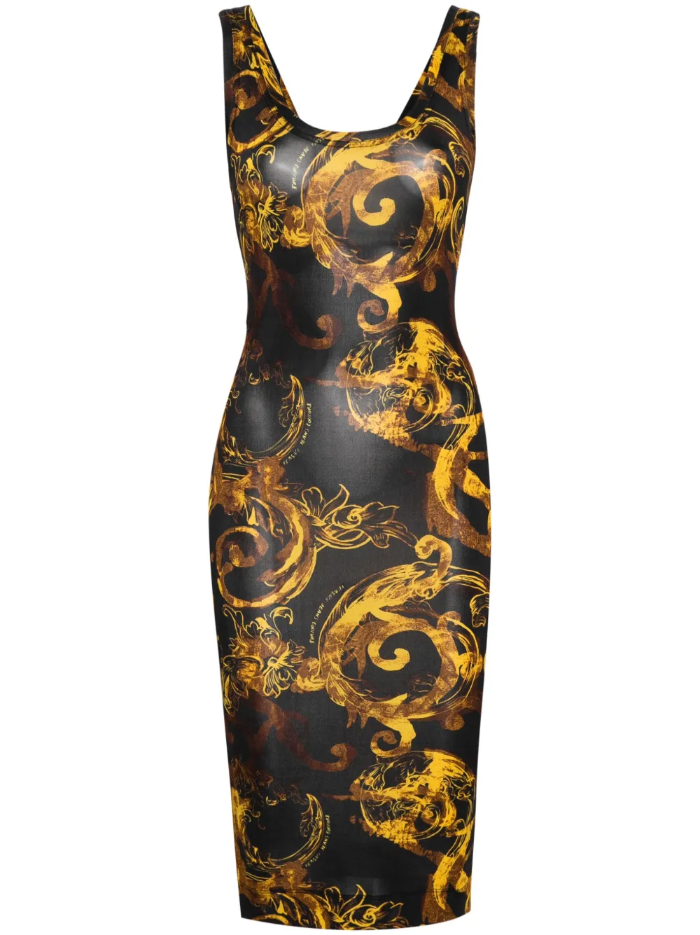 

Платье миди с принтом Watercolour Couture Versace Jeans Couture, черный