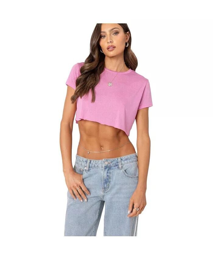 

Женская футболка Seville Crop Topped Edikted, розовый