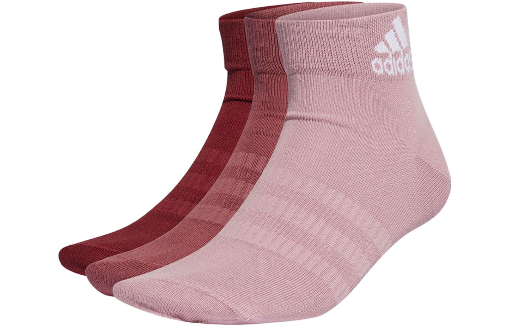 

Унисекс носки Adidas, 1 комплект 3 пары (красный/розовый/светло-розовый)