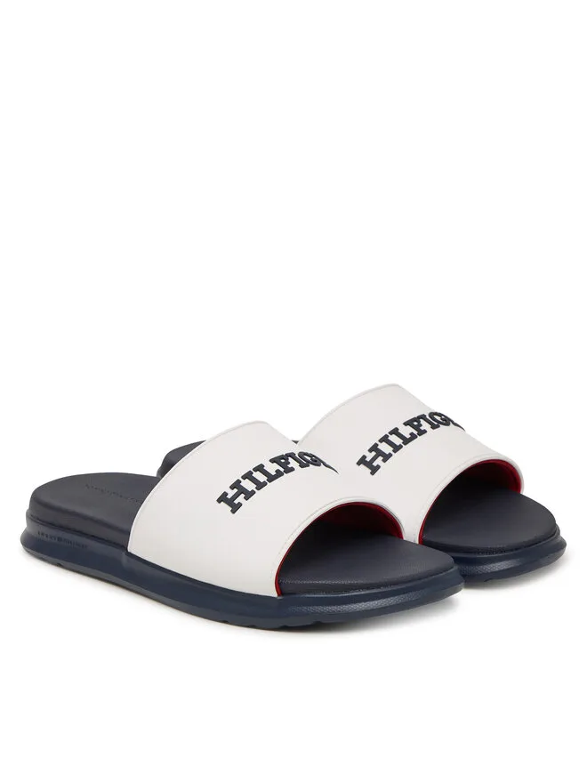 Tommy Hilfiger Сандалии Hilfiger Pool Slide Dual Density FM0FM05797 белые — фото 2